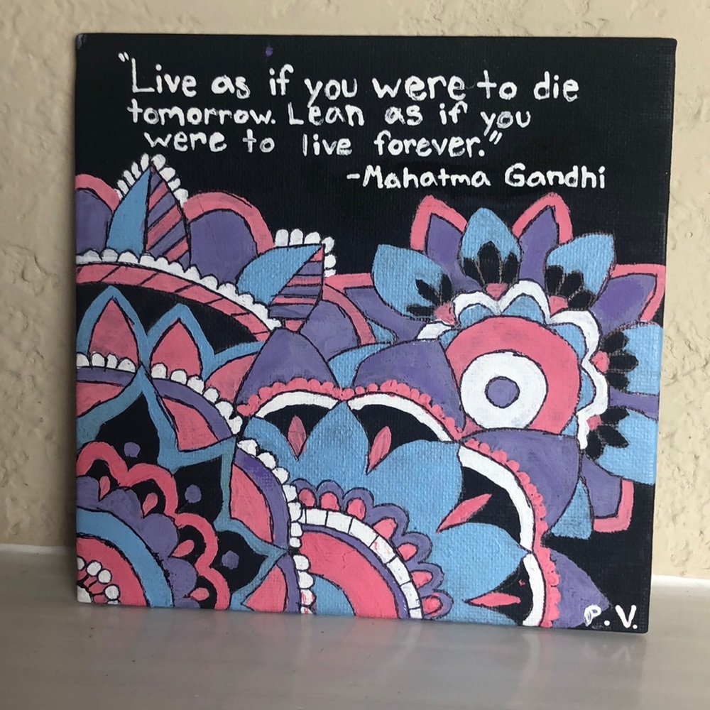 Hand Painted Mandala Art by: Priscilla Val…